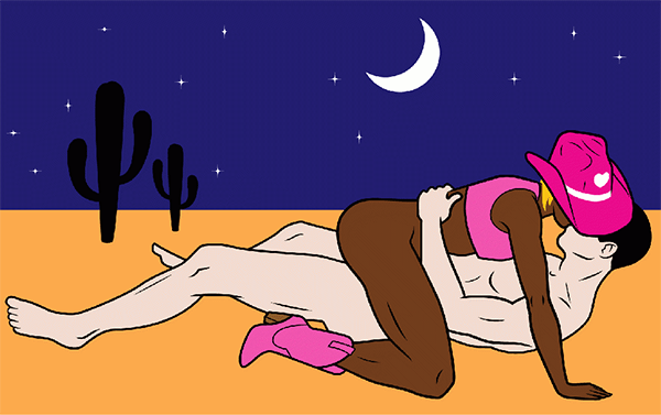 Anal sex position Cowgirl