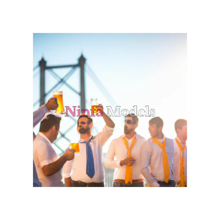 a group of men doing a bachelor party in Lisbon